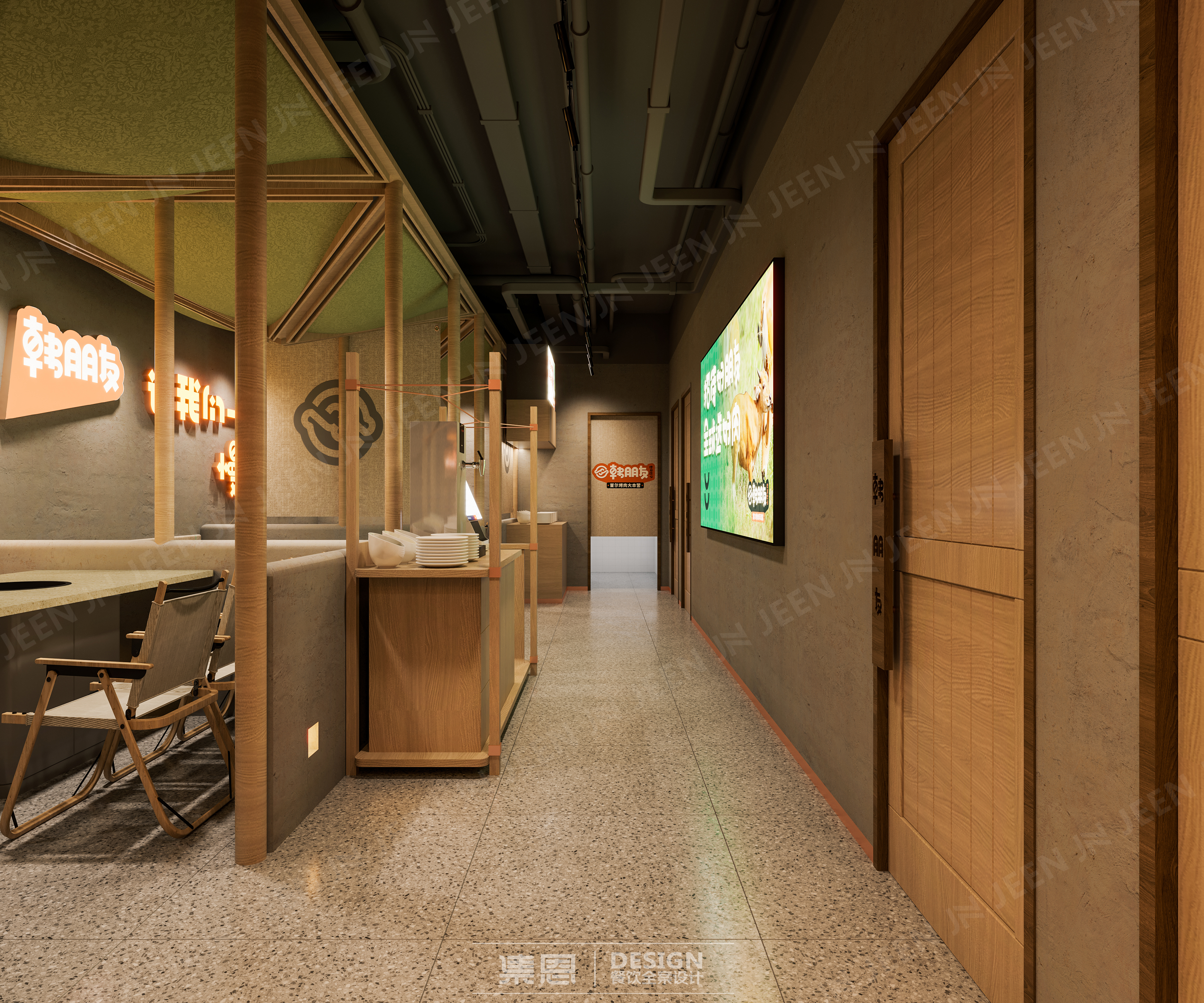 韩朋友·烤肉大本营·息县店丨中国信阳丨集恩餐饮全案设计-13