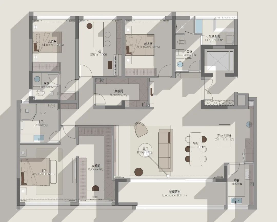 现代古典风壹江郡丨中国重庆丨KD室内设计事务所-23
