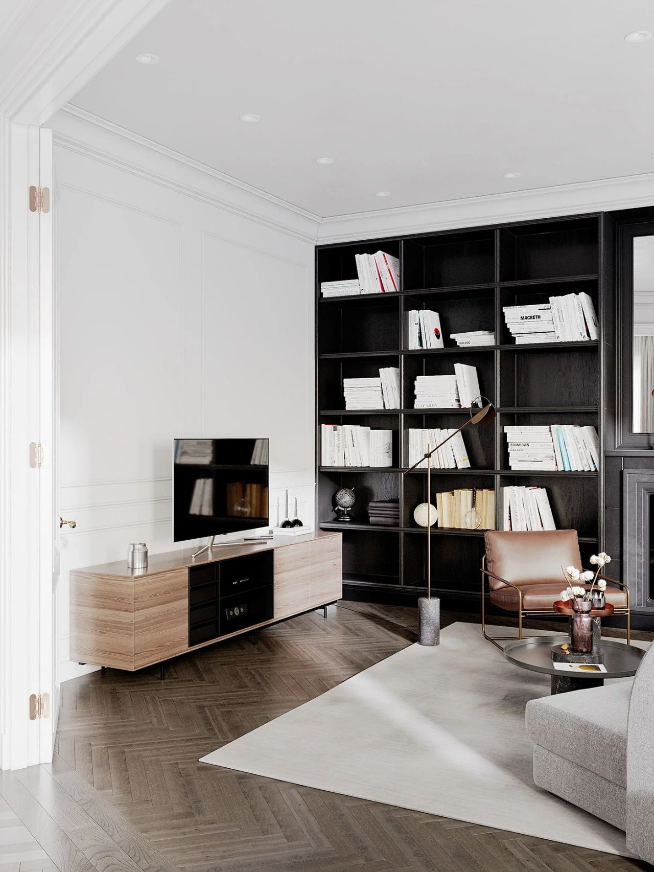 120㎡现代原木风公寓丨俄罗斯莫斯科丨Tanya Bykovskaya-3