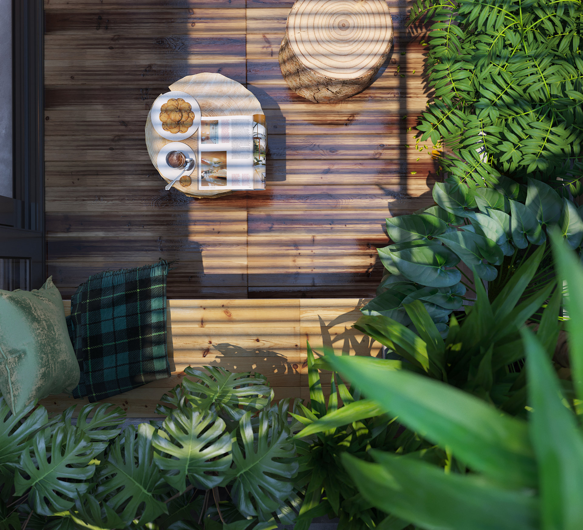 原木与植物的完美结合，打造自然派家居空间-7