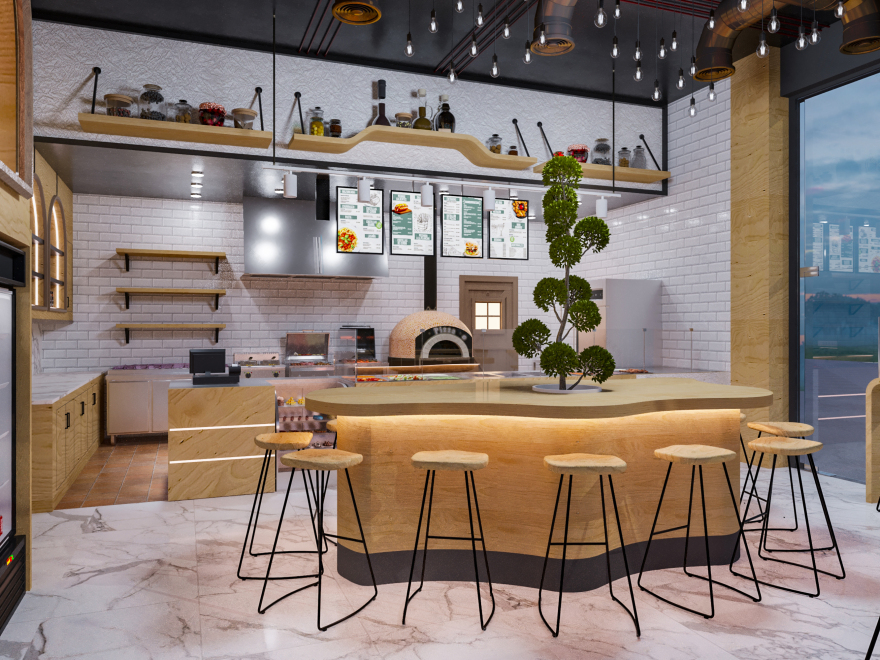 “CEDRA” 现代黎巴嫩熟食店室内设计-7