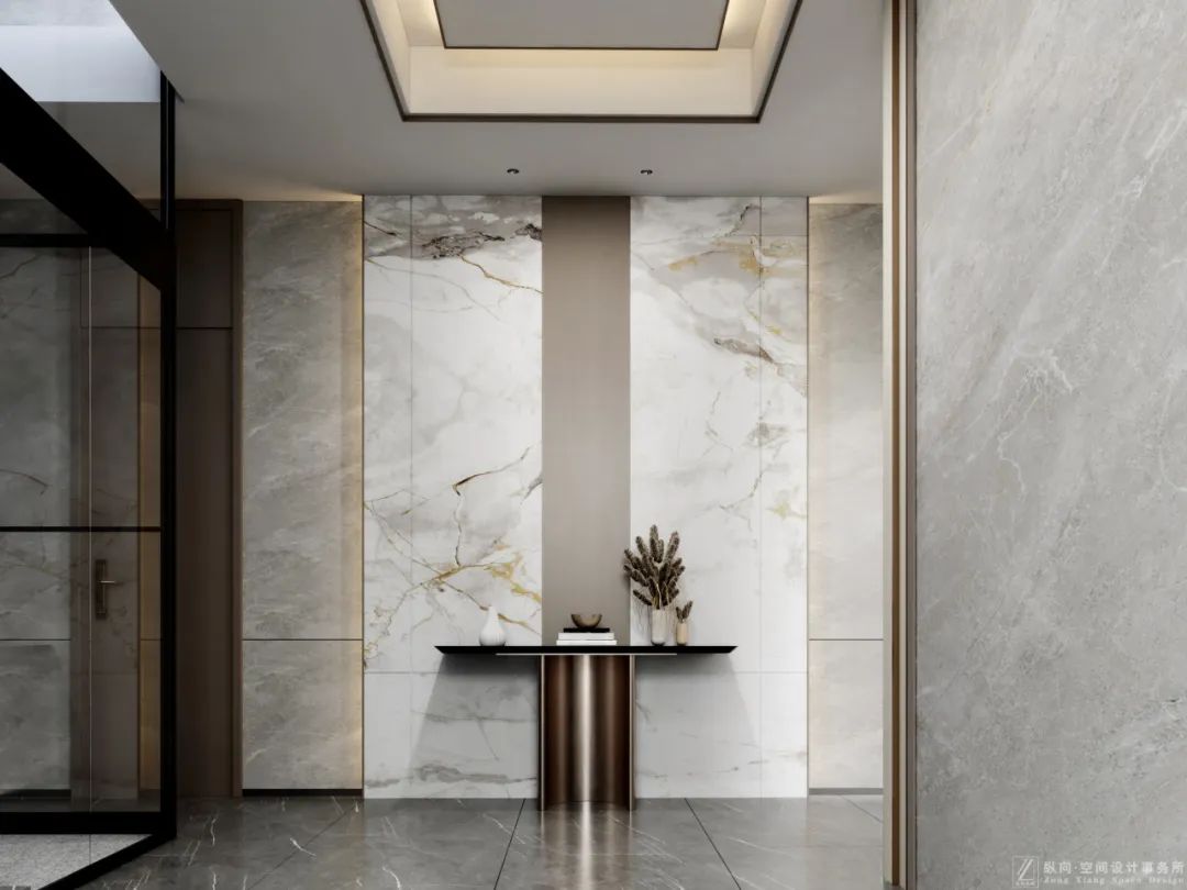 湖南浏阳 450㎡新中式自建别墅丨中国湖南丨纵向·空间设计-14