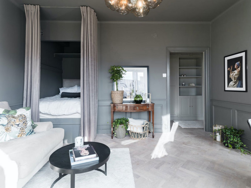 瑞典 35 平米小户型公寓的精致设计-4