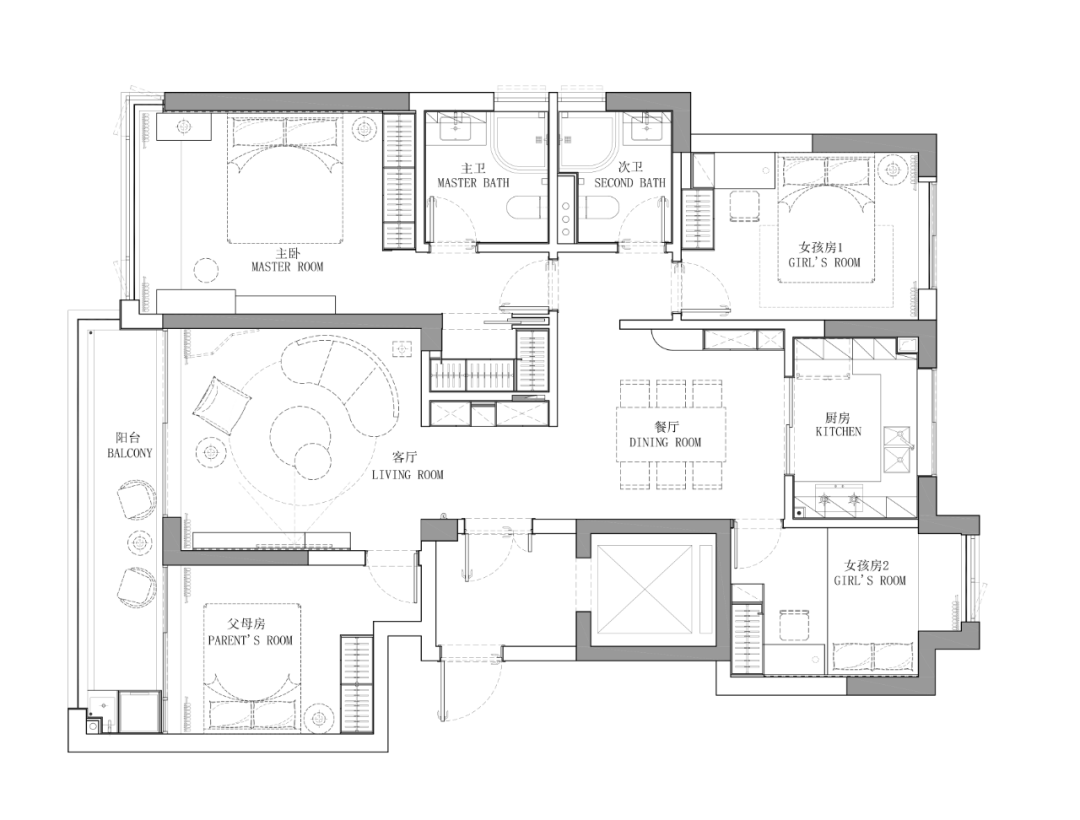 汇港城精装改造丨中国杭州丨菲拉设计-85