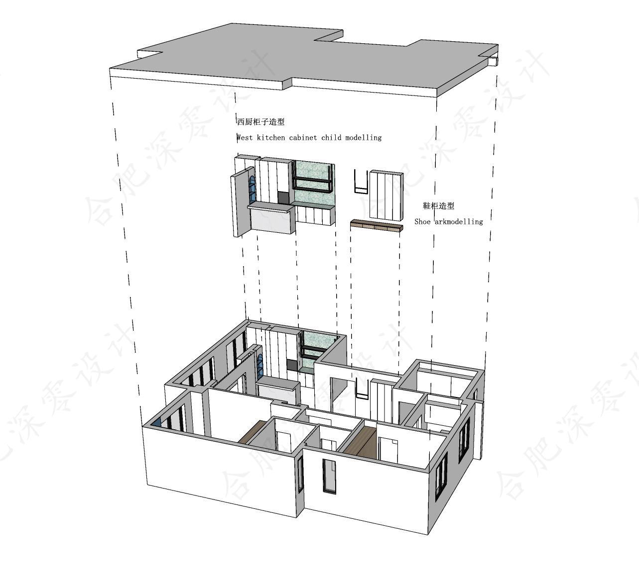 合肥铂悦庐州府 140㎡现代简约家,无电视中西厨设计-30
