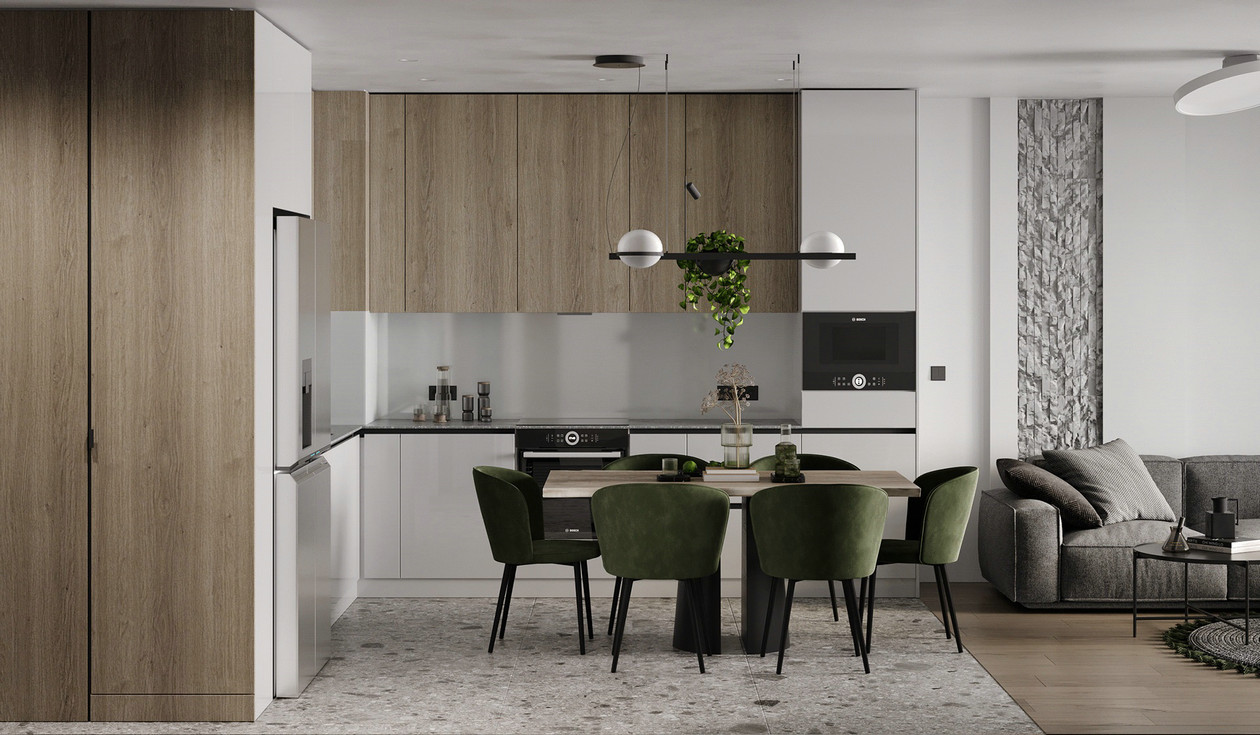 原木+绿色 大胆色调塑造个性空间-7