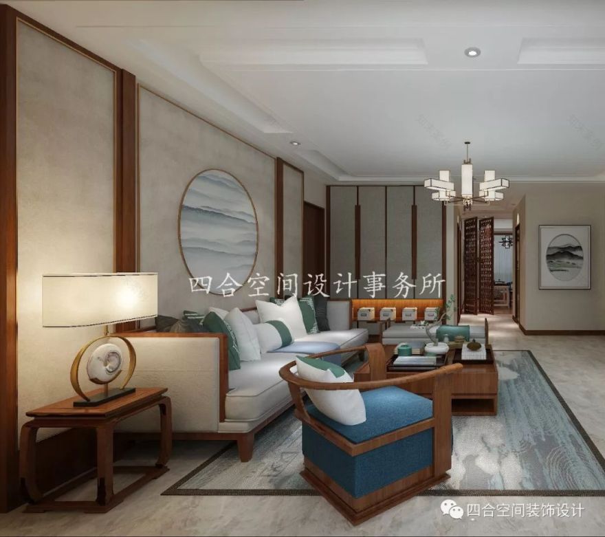 太原富佳苑四居室新中式设计,尽显东方古韵与创新时尚-7