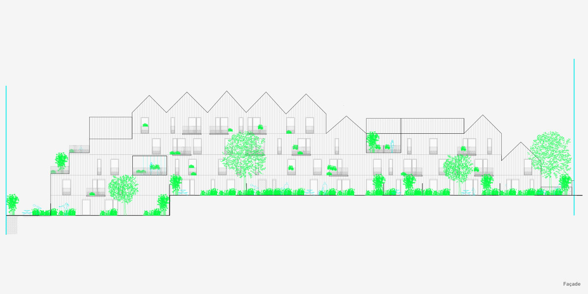 40套社会住宅组成的村庄项目丨法国利摩日丨CoCo architecture等-11