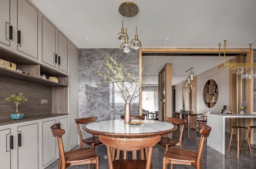 琴韵新中式,雅致福宅的设计魅力丨紫苹果装饰集团-45