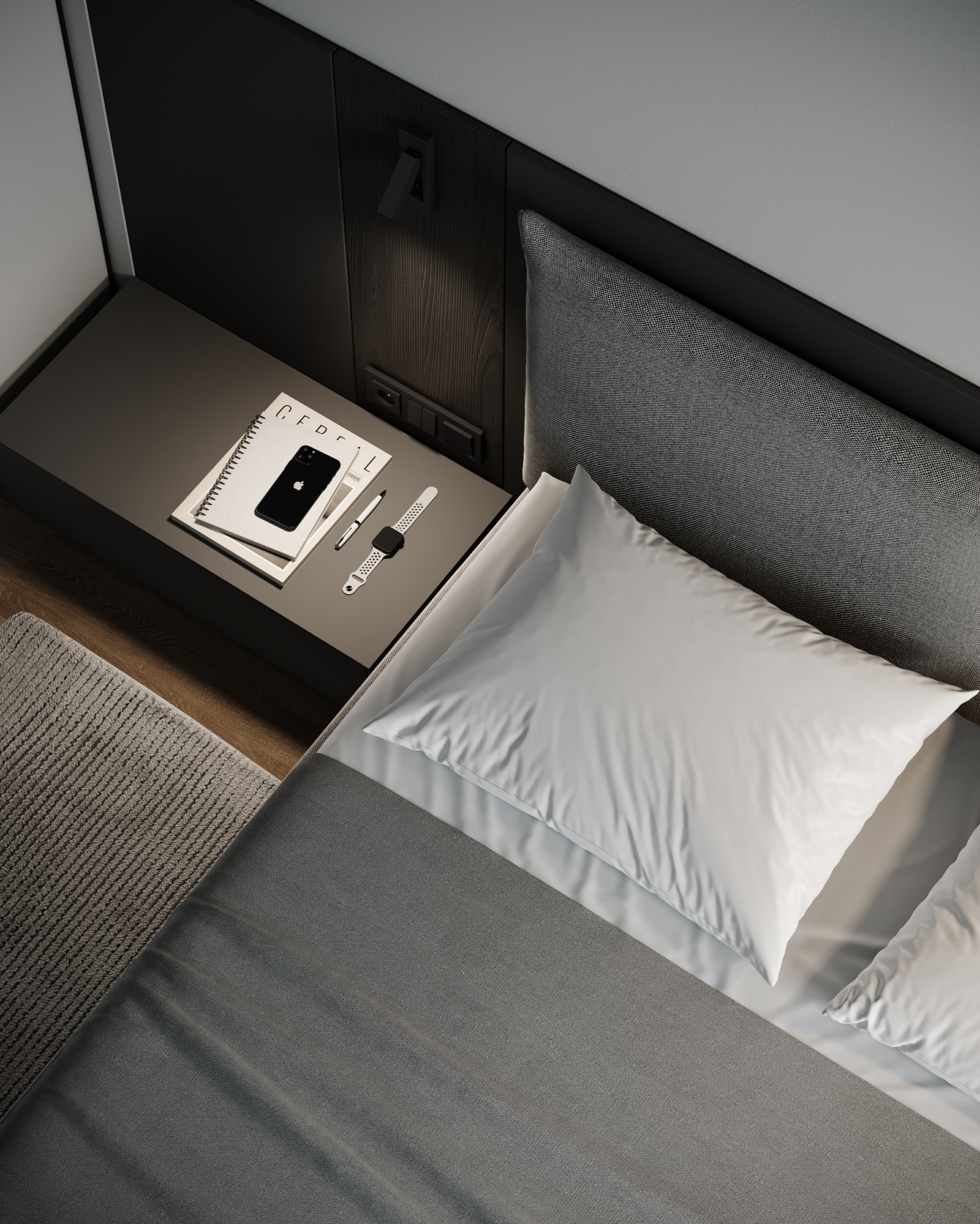 黑白简约，现代空间设计！-15