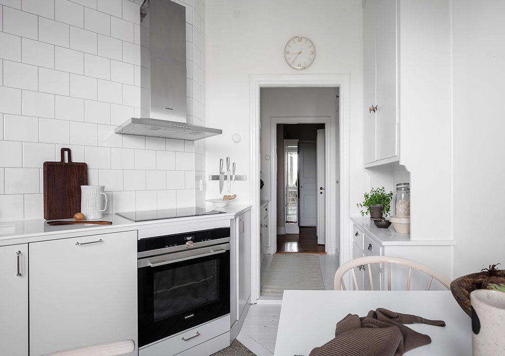 白色斯堪的纳维亚风格公寓-16