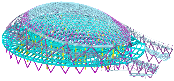 四川南充市复杂钢结构体育场馆设计丨中国南充-23