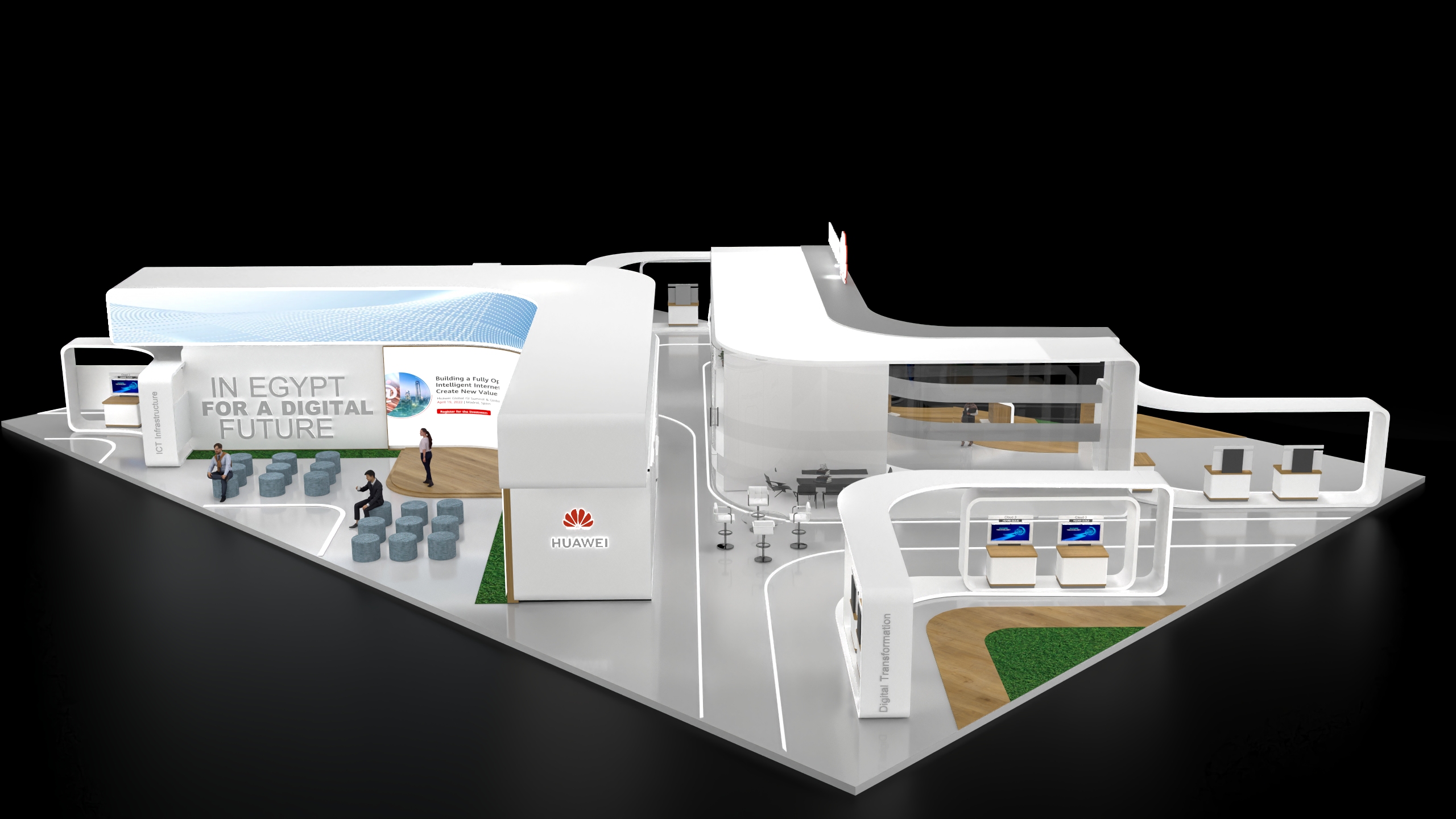 Huawei exhibition stall 展台-7