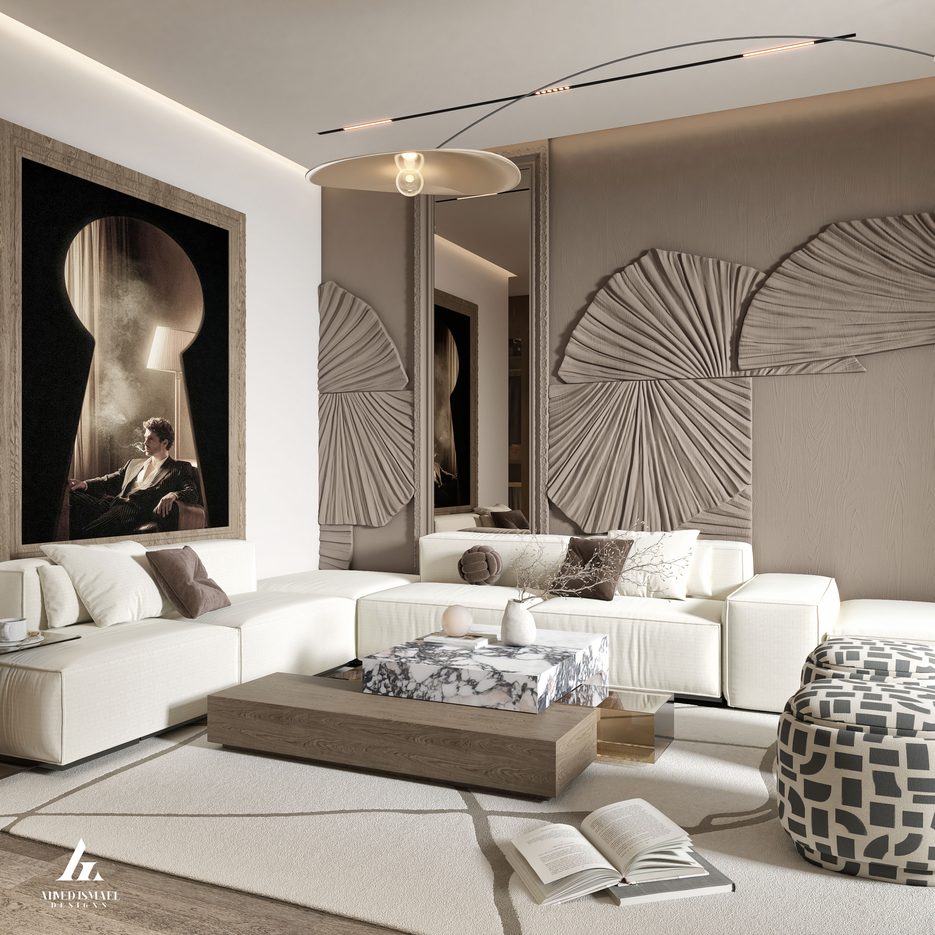 豪华现代主卧设计丨@ahmedismail_designs-8