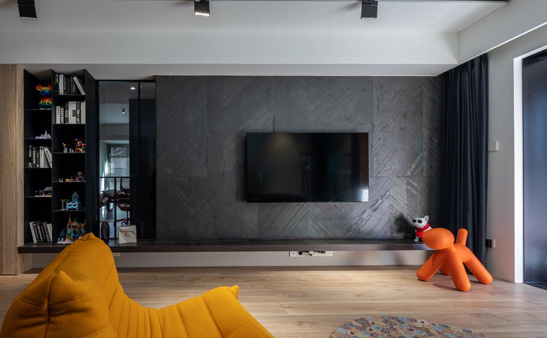 平层空间的黑与木色之美丨莫迪夫设计-0