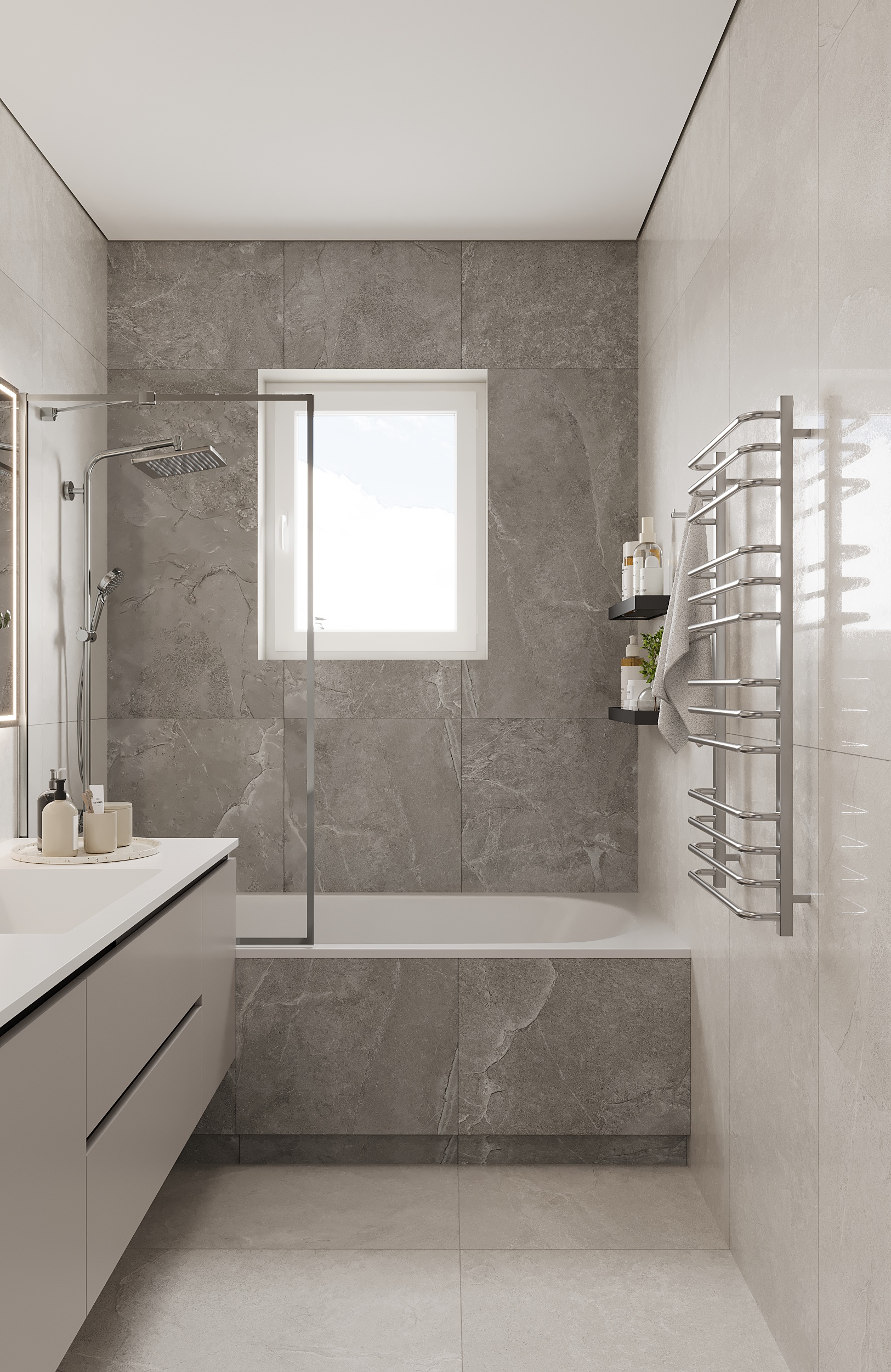 Private house Kitchen-living room | 3D Visualization-6