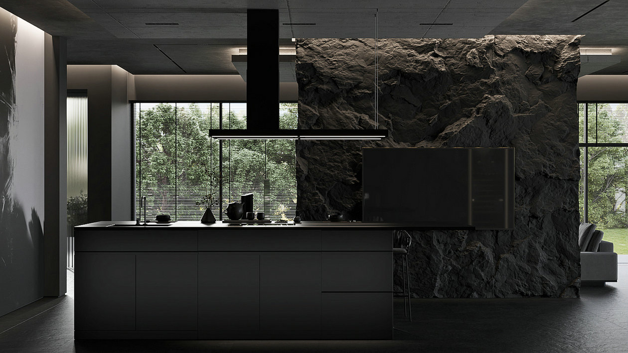 高级黑色系住宅设计-4