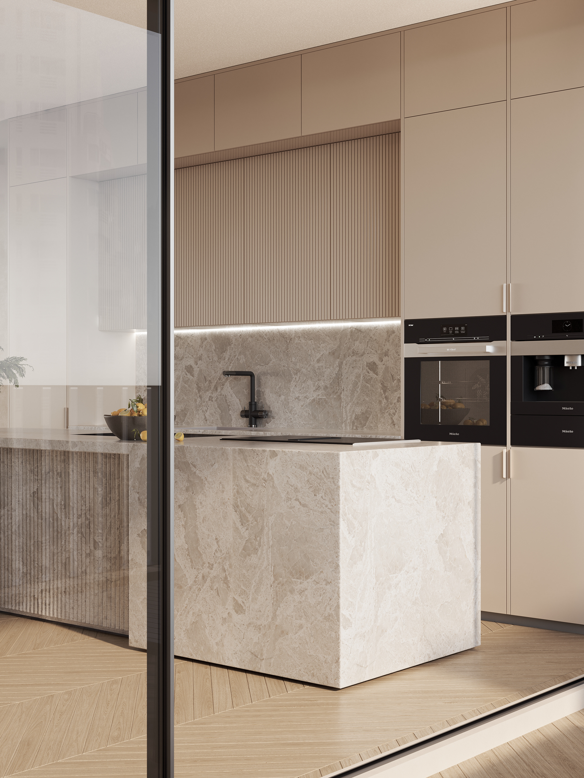 Living & Kitchen 当代风格客厅与厨房空间-9