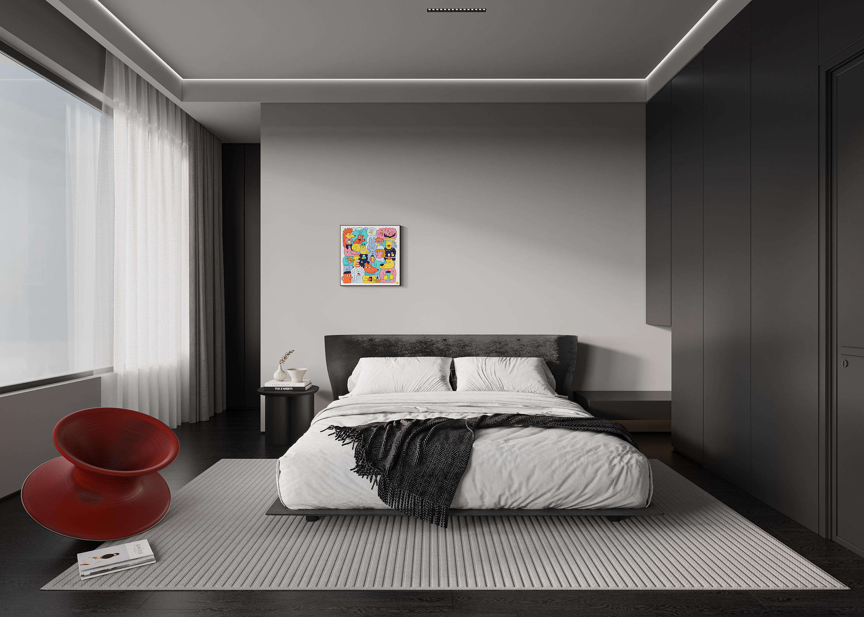 Corona渲染作品┃黑白灰-42