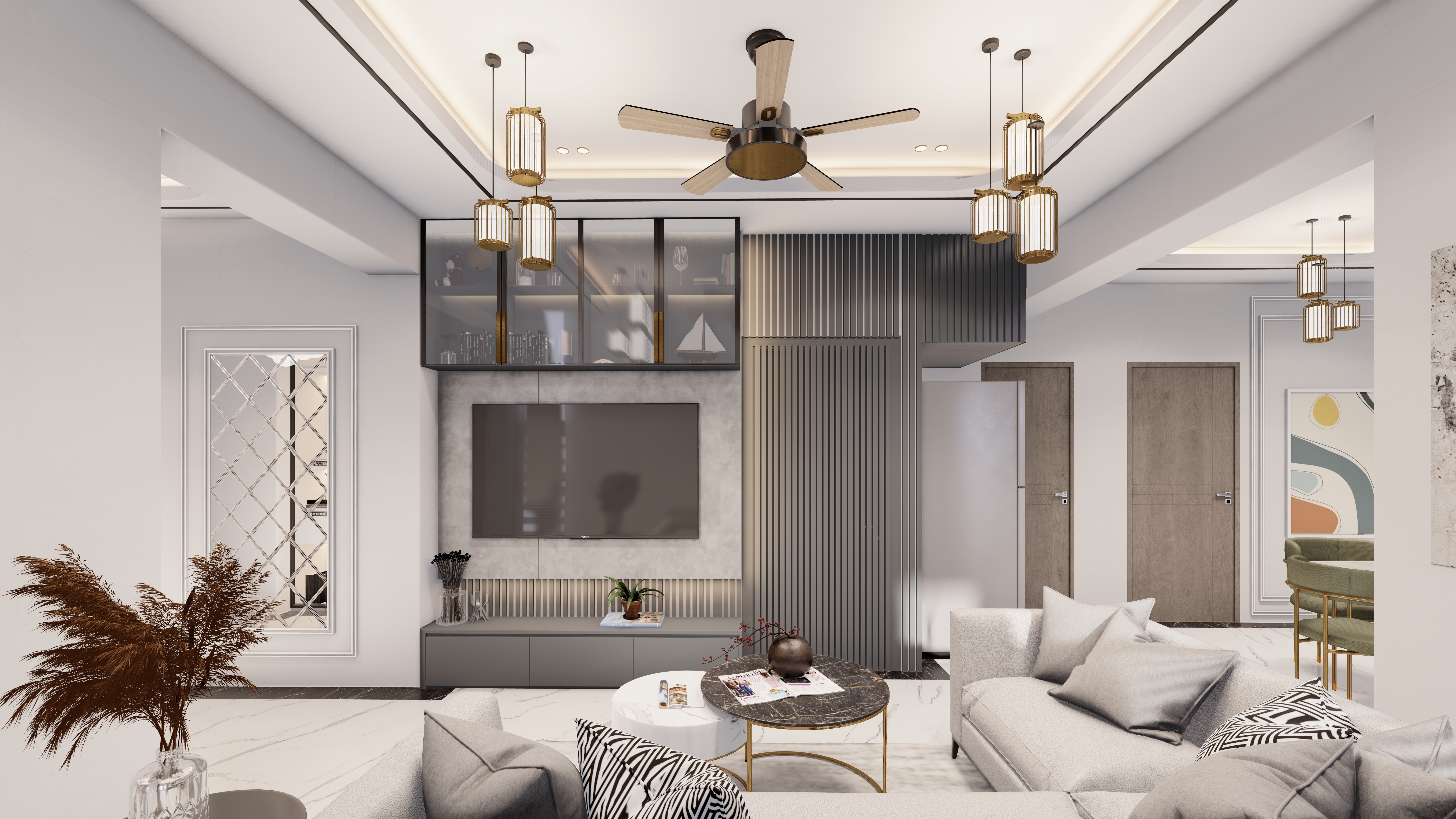 Minimal Modern Interior: Foyer, Dining & Formal Living-4