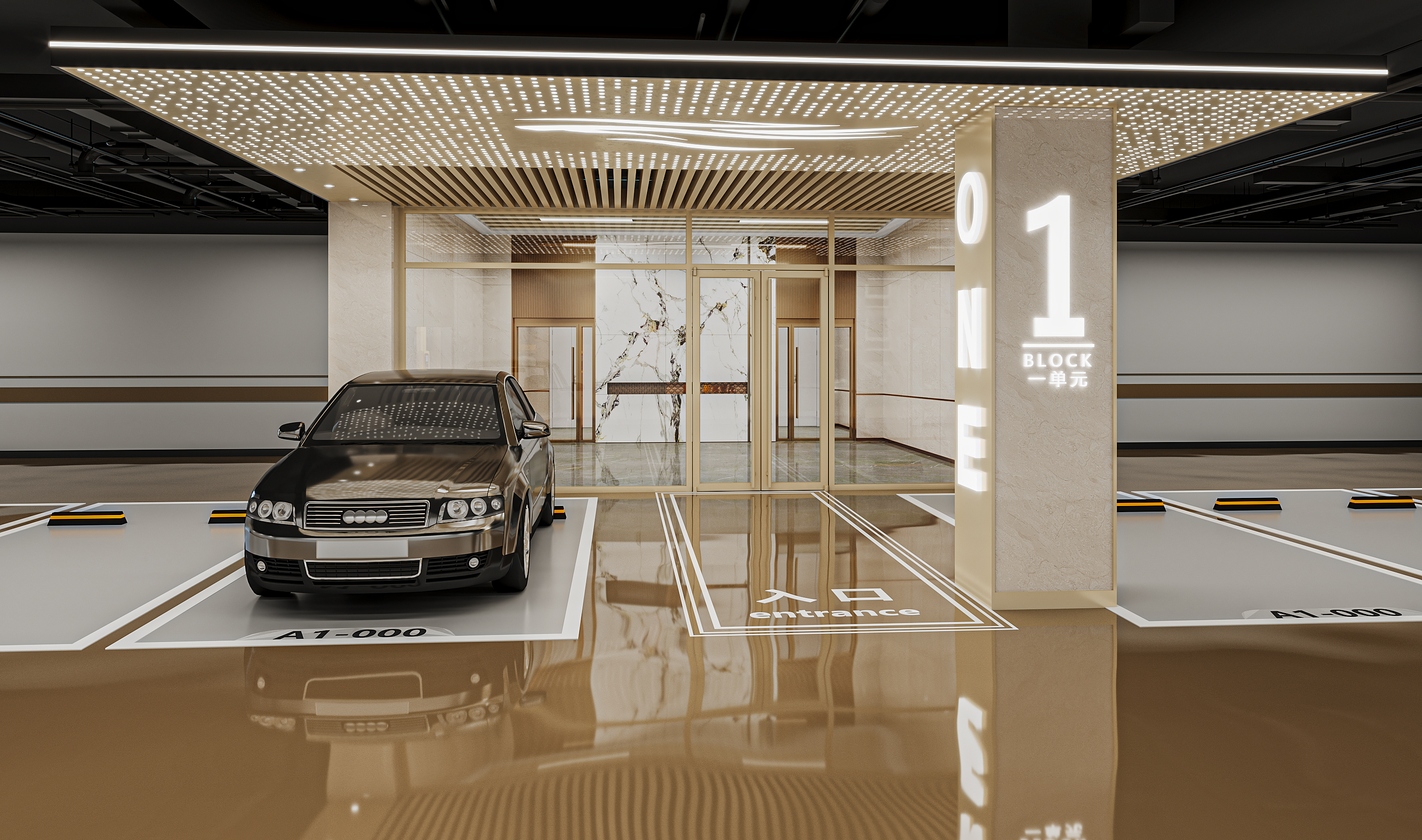 小区单元楼入户门厅|以设计为笔绘就美学功能与情感-6