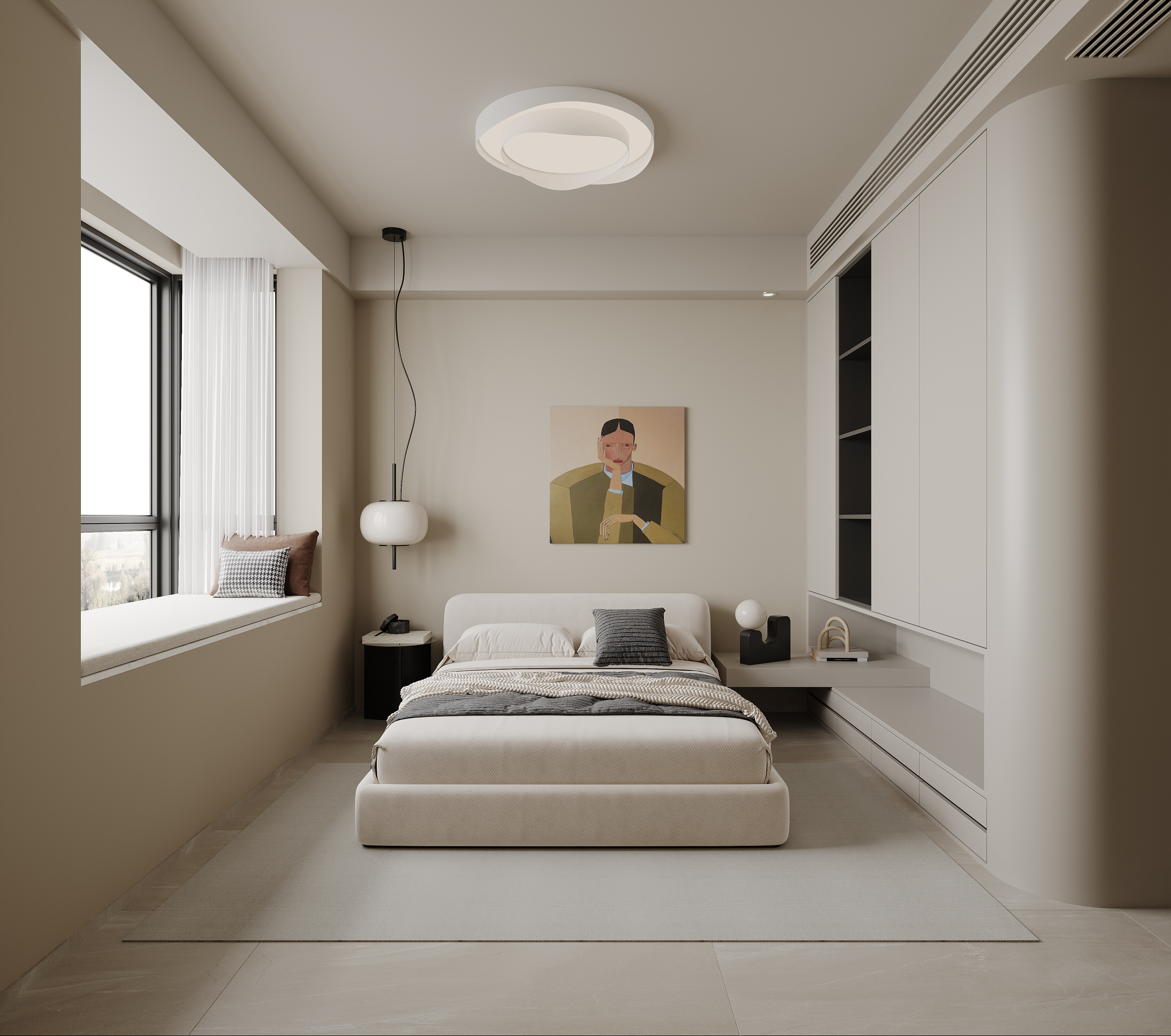 现代极简风丨白龙马效果图-7