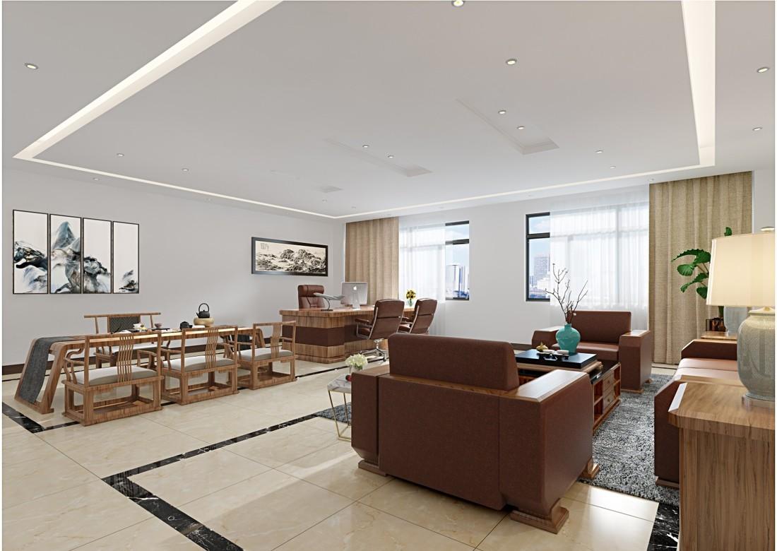 
现代中式结合装修案例之大邦公司设计案例 -13