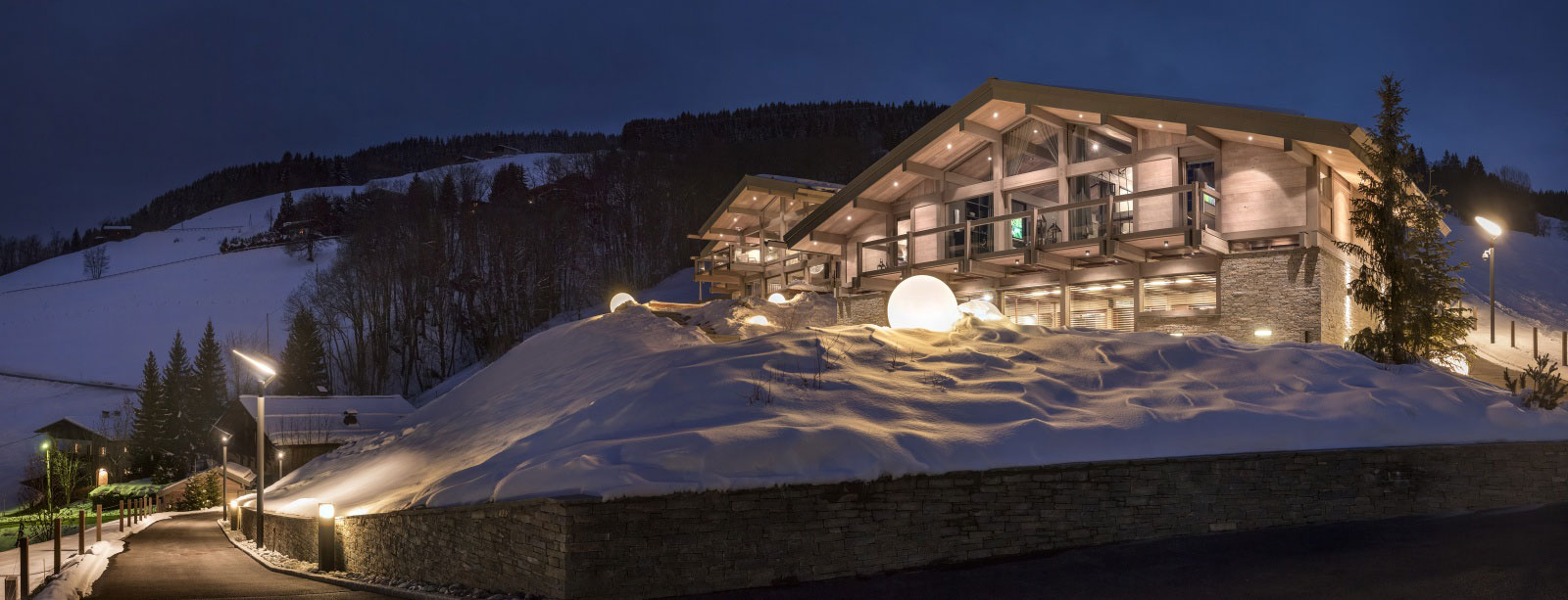 豪华别墅 现代风格Megève 法国 勃朗峰 山景 别墅-12