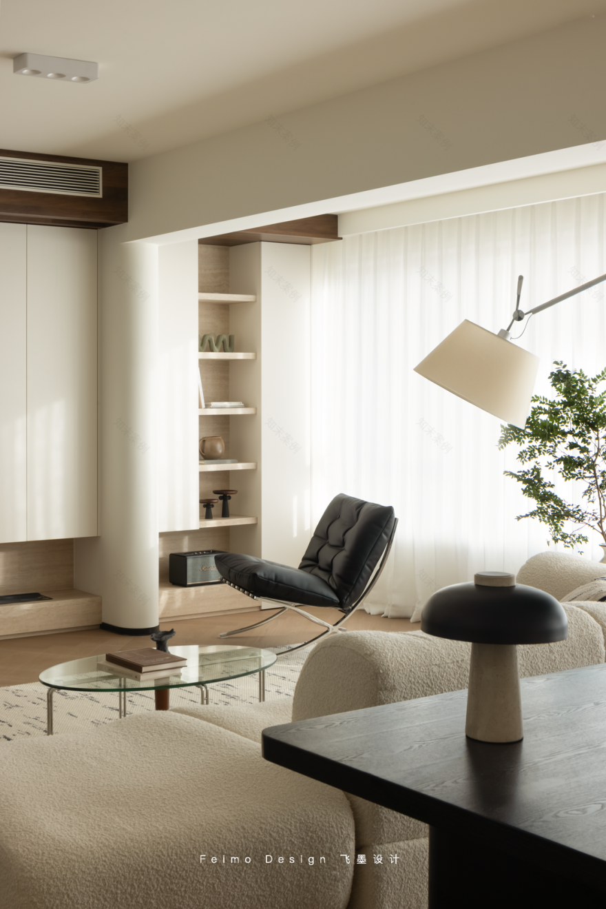 143㎡精装修全拆改,打造现代法式与中古融合的家丨飞墨设计-23