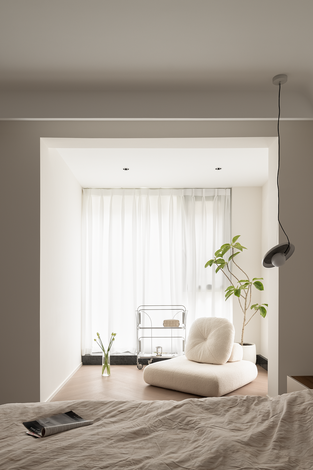 170㎡简约大平层，暖白原木的细腻优雅 | 深零设计-87