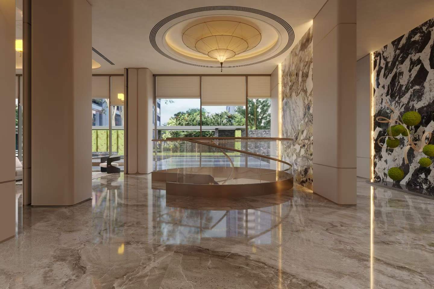 售楼处轻奢风客餐厅效果图表现-0