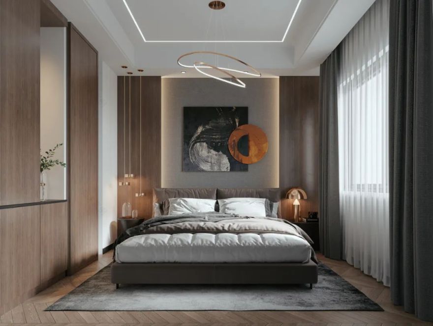 《意美•拾光》 | 极简轻奢,咖色系的四口之家-35