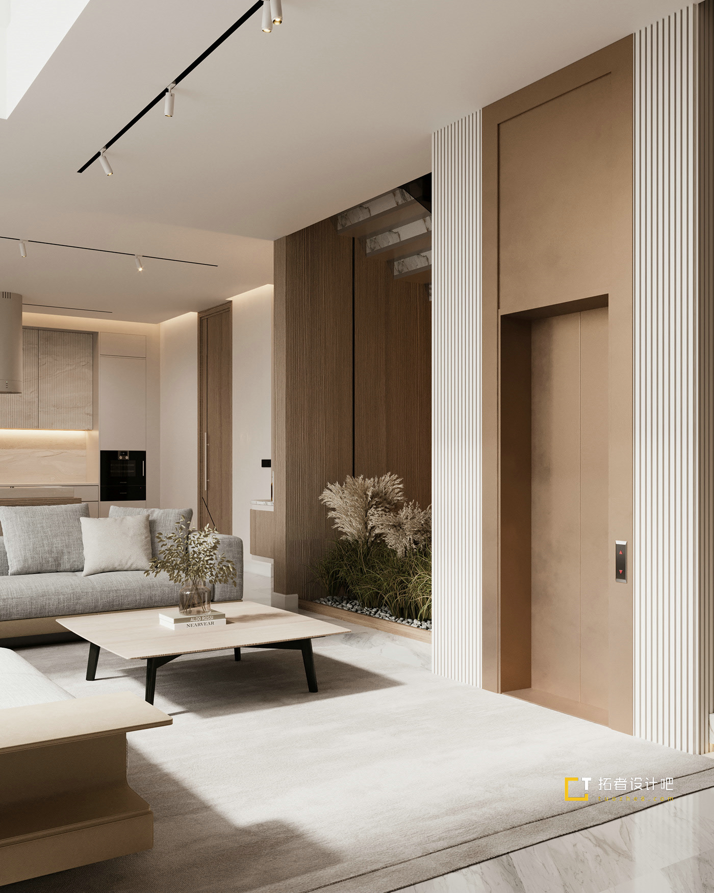 大理石+木质 打造现代简约空间！-9