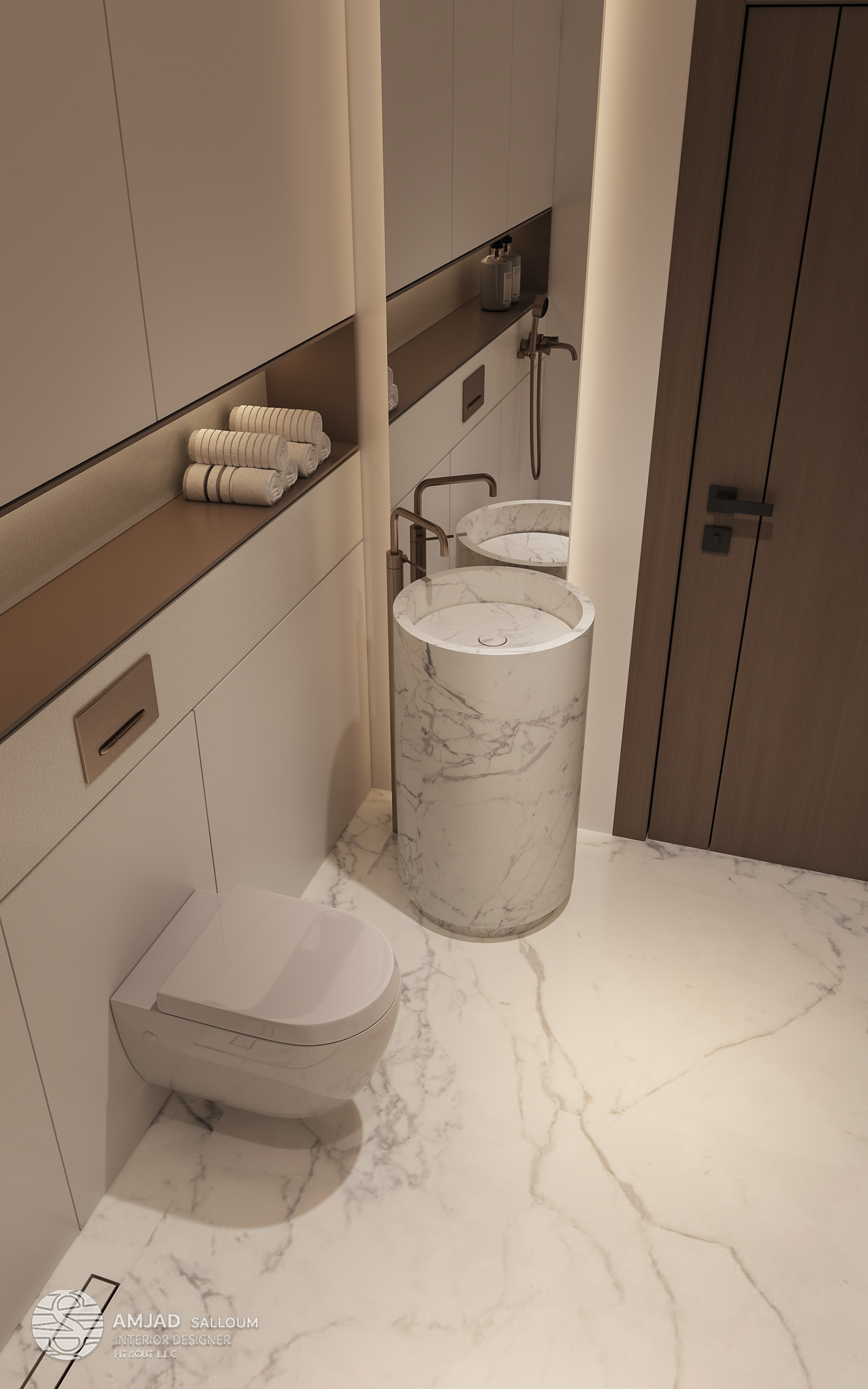 浴室设计丨阿联酋迪拜丨Amjad Salloum 室内设计工作室-13