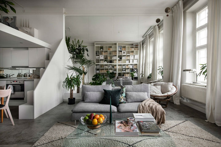 利用镜子和单色营造开阔小空间公寓设计-6