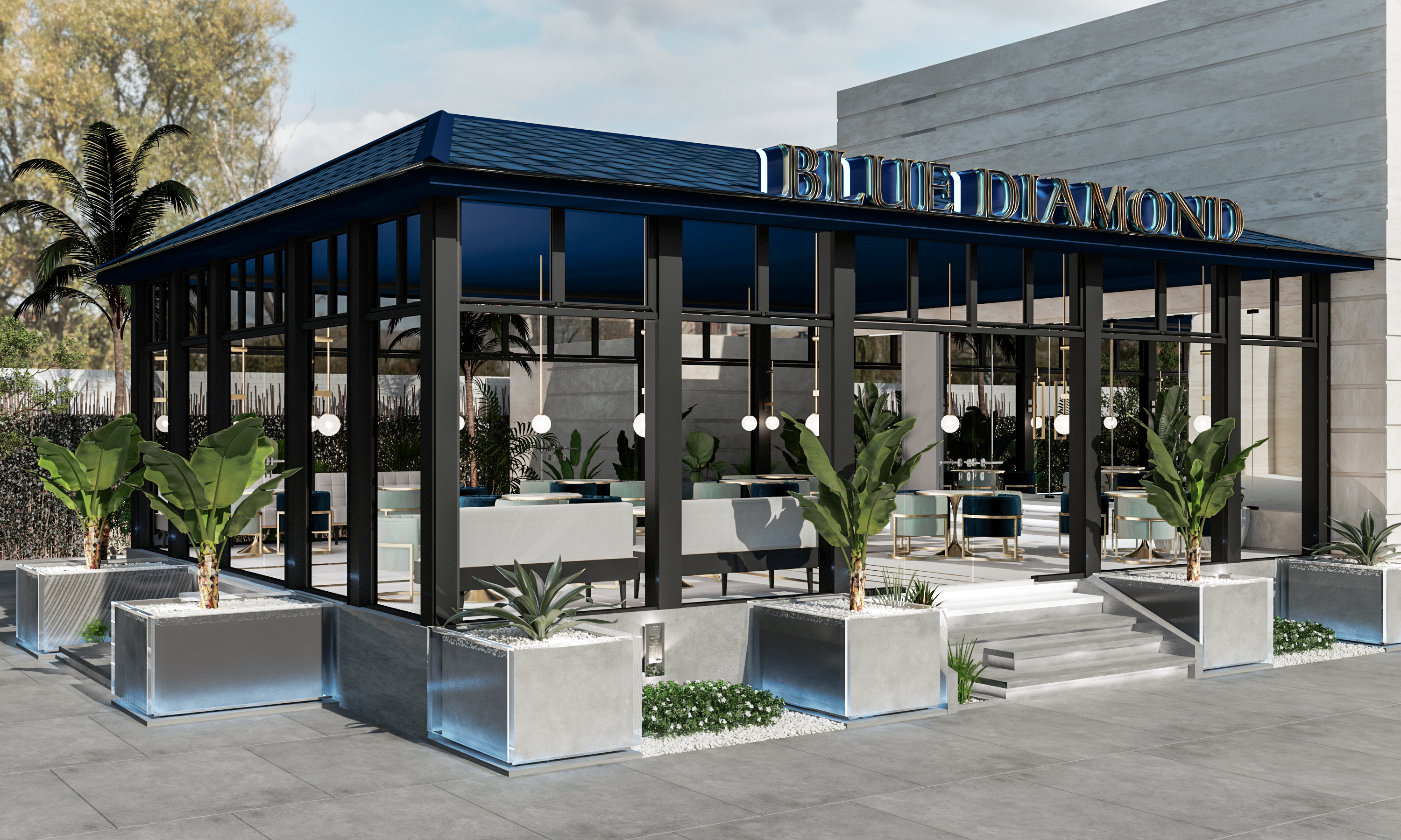 BLUE DIAMOND 咖啡店外区设计丨阿联酋阿布扎比-23