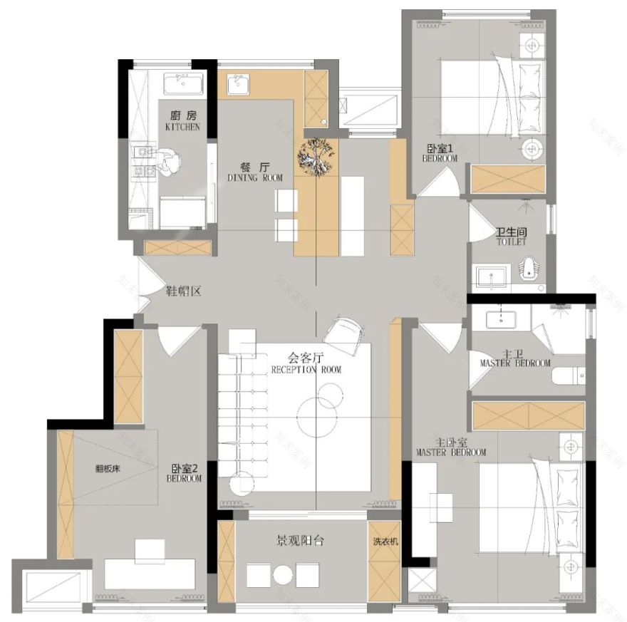光影映画 中央公园·懿颂100㎡简约澄明丨中国重庆丨恺悦陈设-14