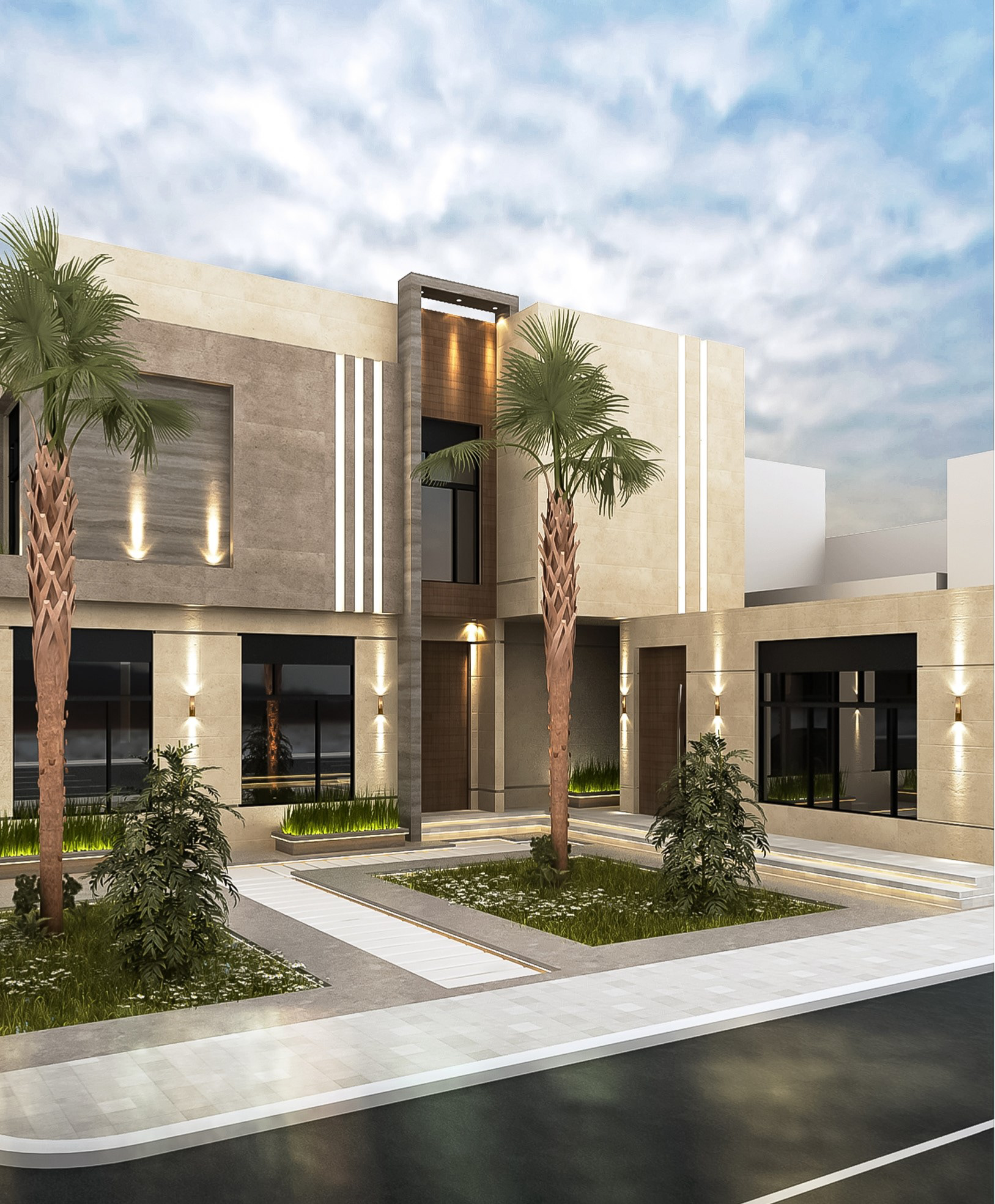 KSA 别墅项目的外部施工图丨Bariq Consultants-13