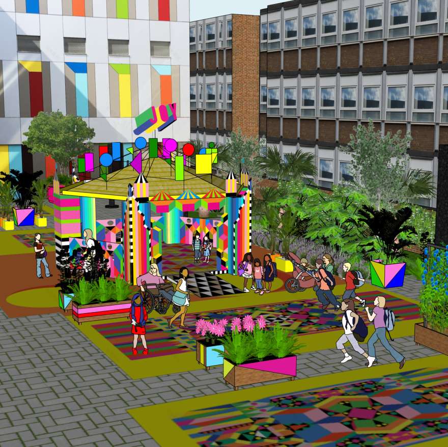 欢乐花园庭院丨英国谢菲尔德丨Morag Myerscough-24