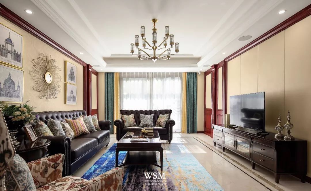 悠然美居 | 金御华府 140 平米美式风格全案设计-12