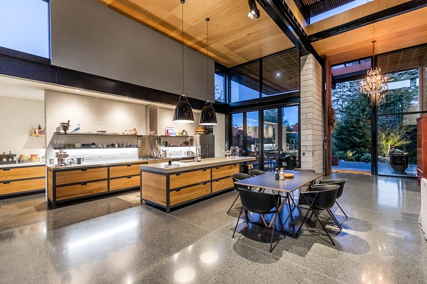 Double Height Living Spaces Add Drama to This Industrial-Style House-13