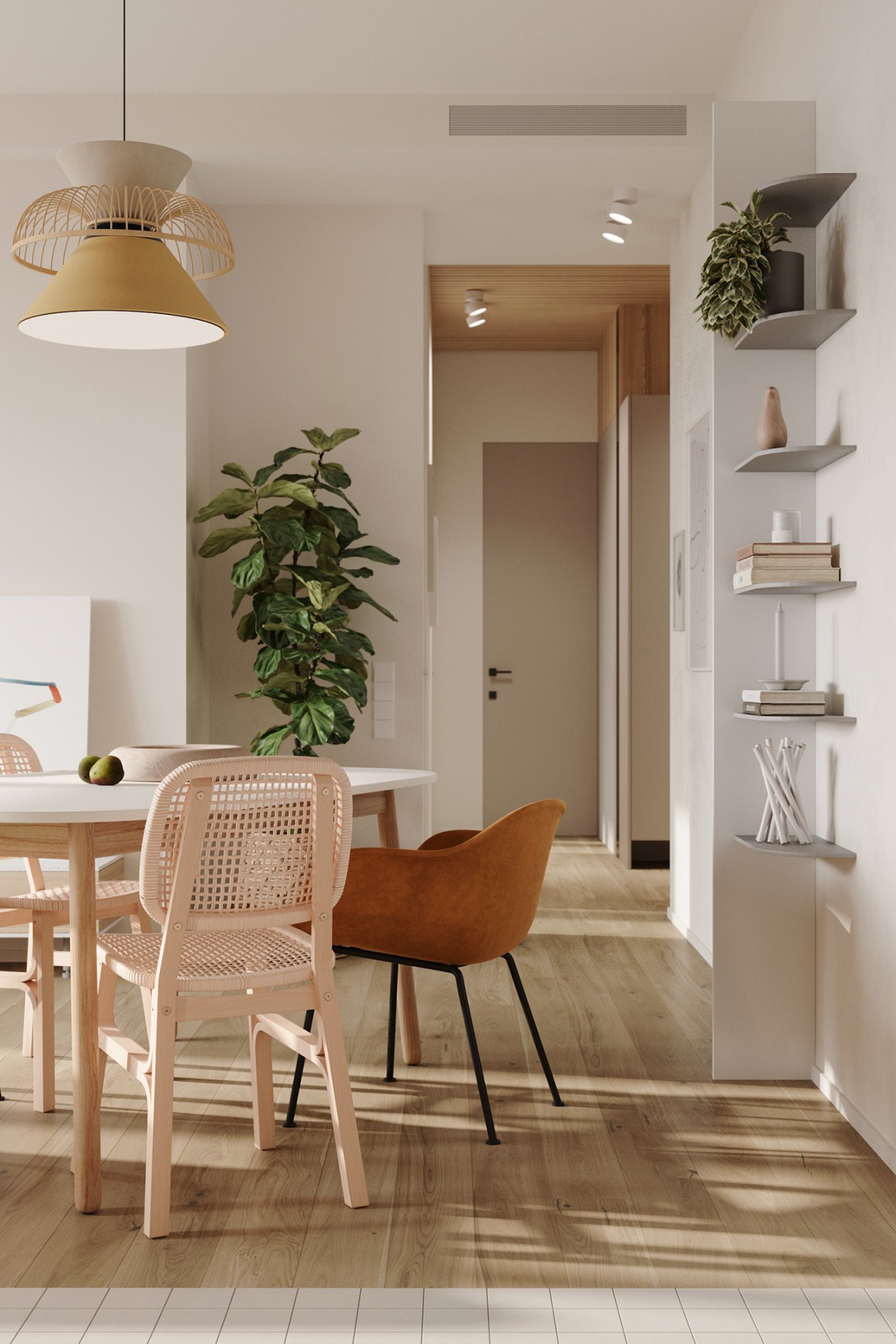 现代原木风平层设计-11