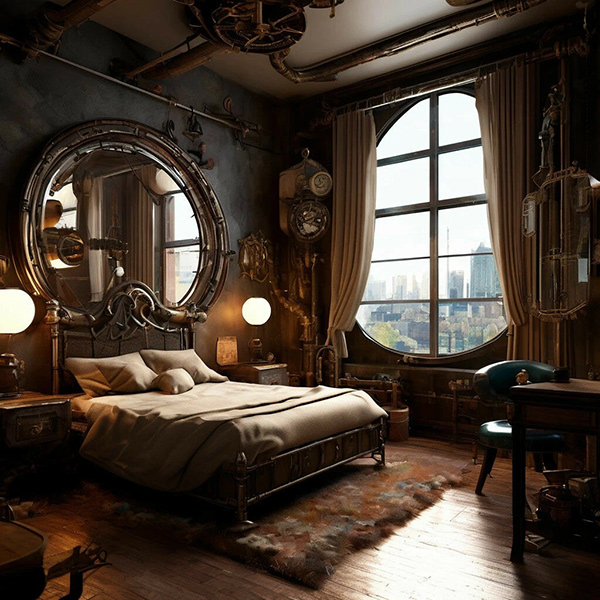 Квартира в стиле стимпанк. 4-1