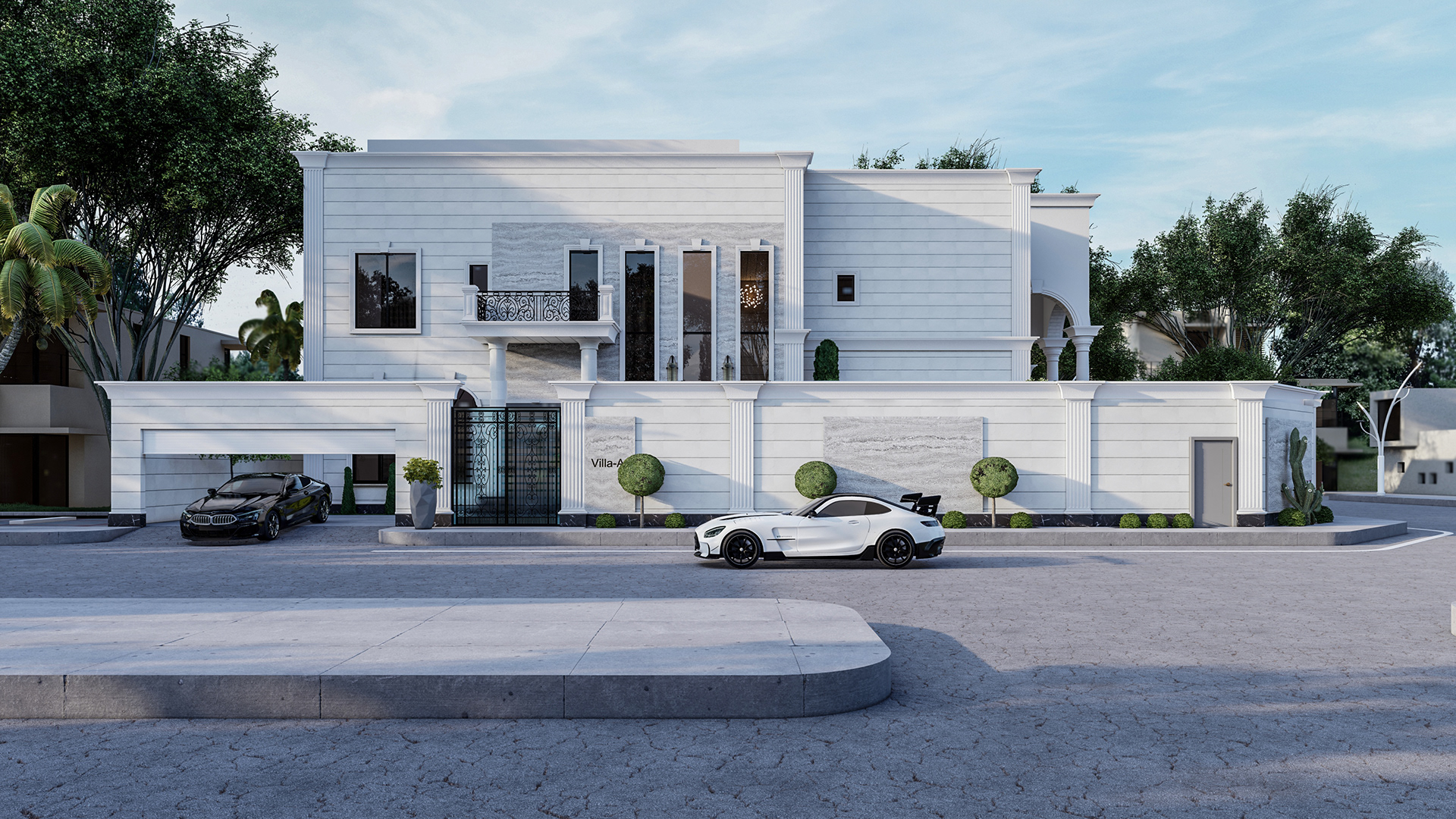 沙特阿拉伯别墅正面丨Construction Palace for decoration-19