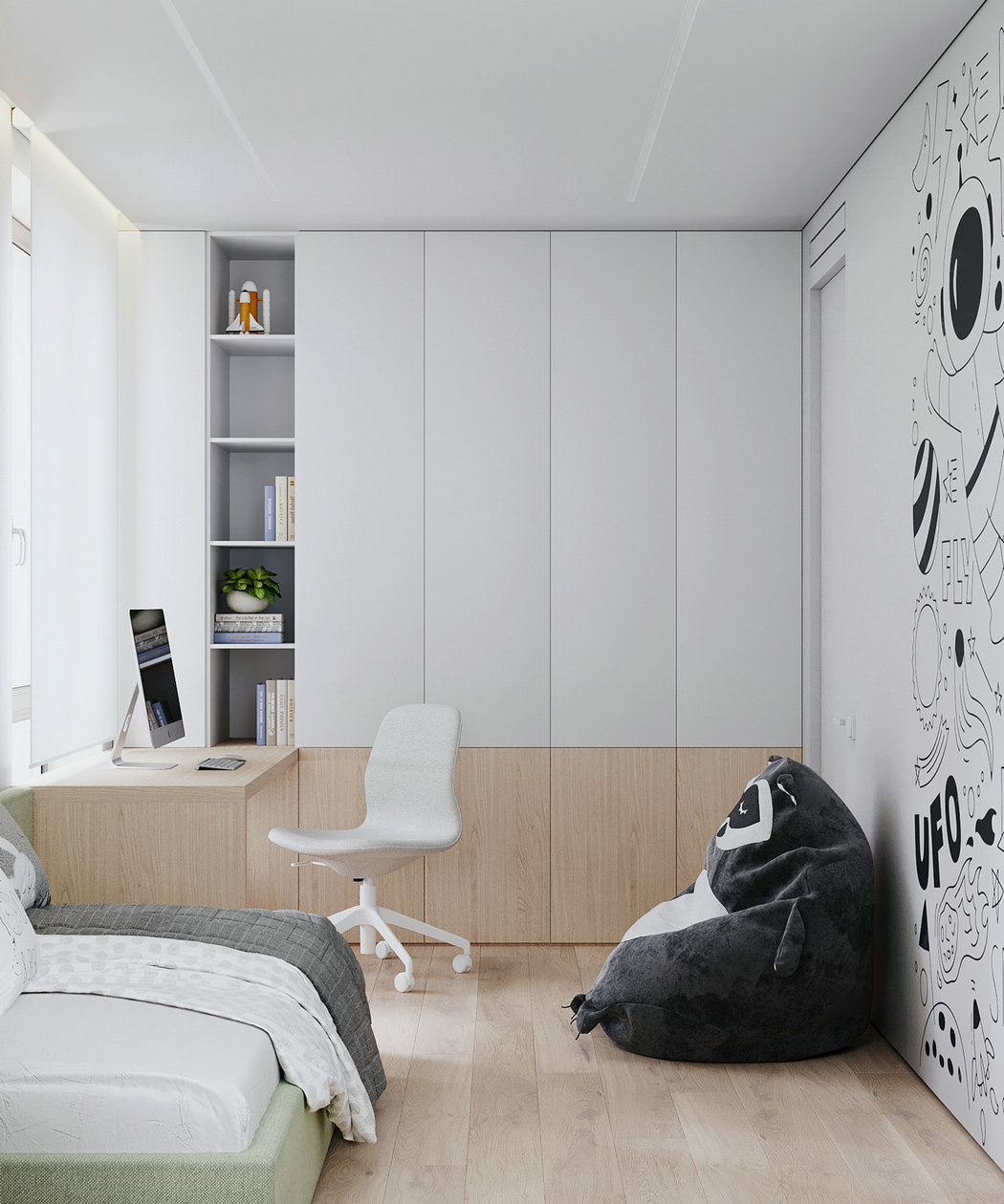 95㎡简约风公寓设计-8