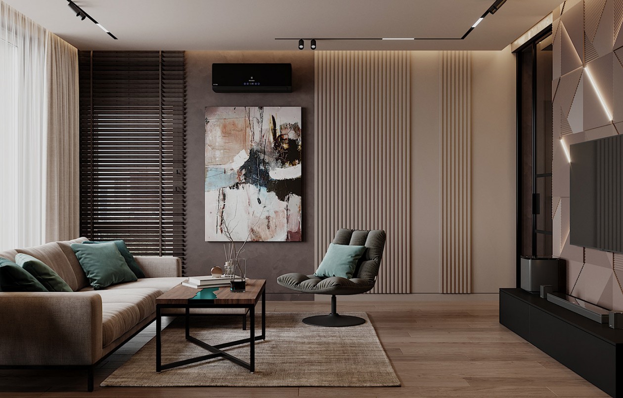 80㎡深色系公寓，隐匿于生活中的美好-7