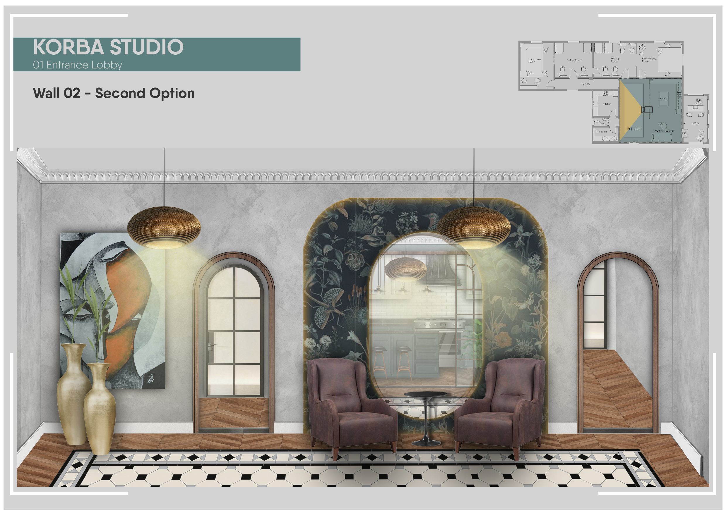 Photography Studio 2D Interior Design & Mood Board-5