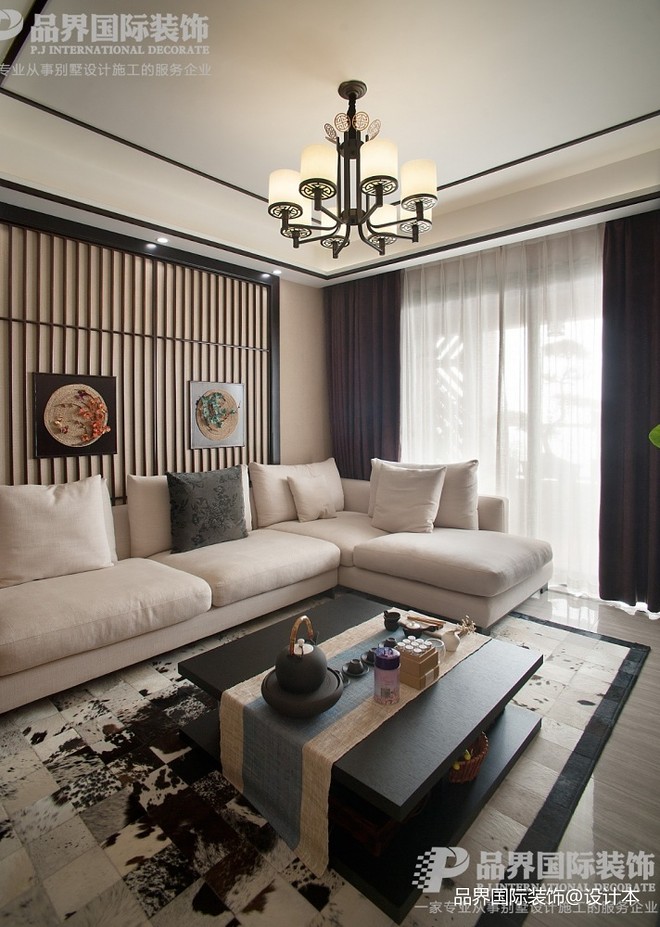 约克郡上景韵东方新中式三居120平米装修案例-16