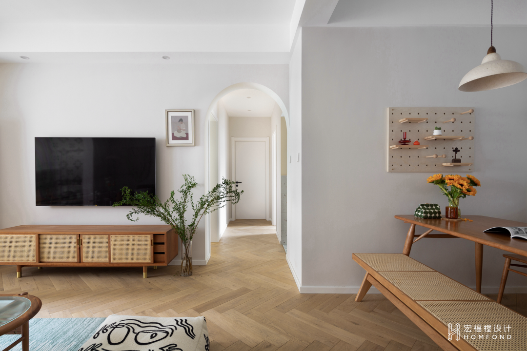 原木+奶茶色，随性自由的治愈空间 | 宏福樘设计-17