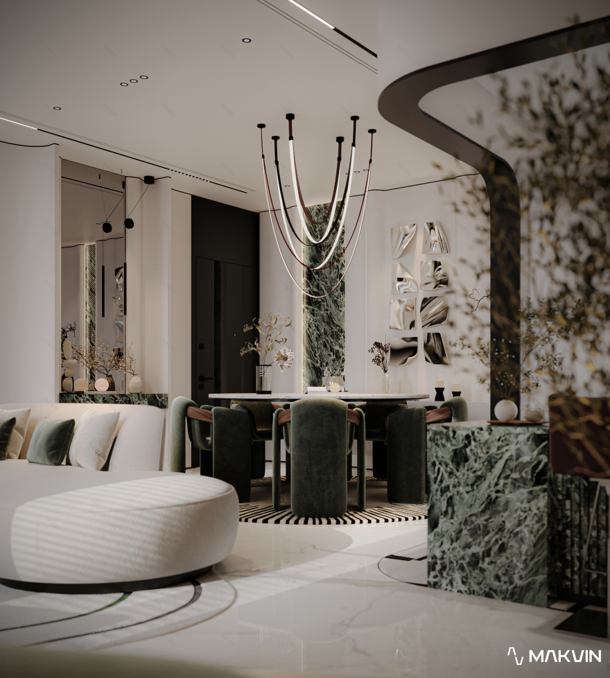 豪华起居与用餐区-1